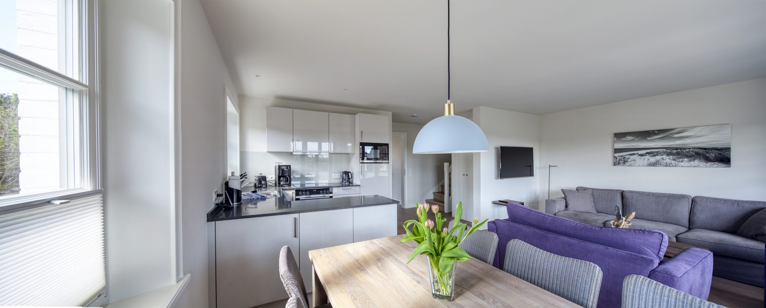 Wohnraum und Küche Appartement 8