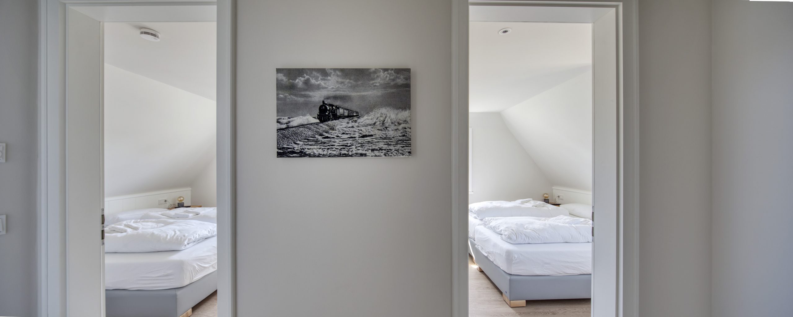 Appartement 8 - Blick von Treppe auf Schlafzimmer OG