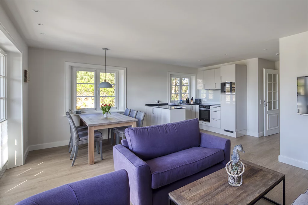 Wohnraum und Küche Appartement 6