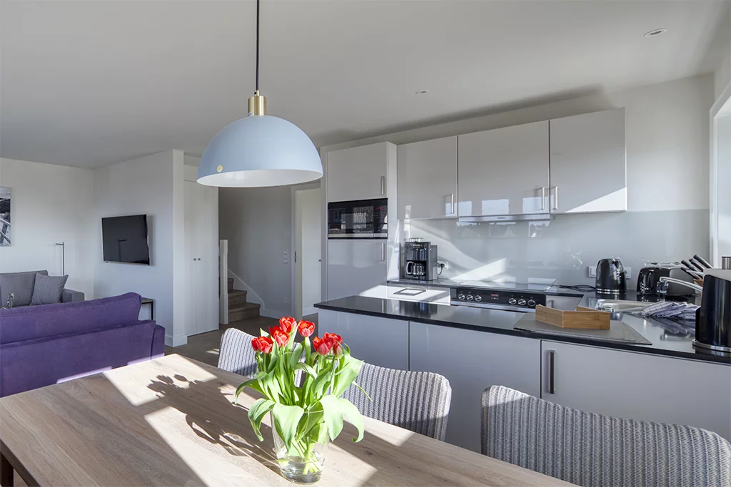 Wohnraum und Küche Appartement 5