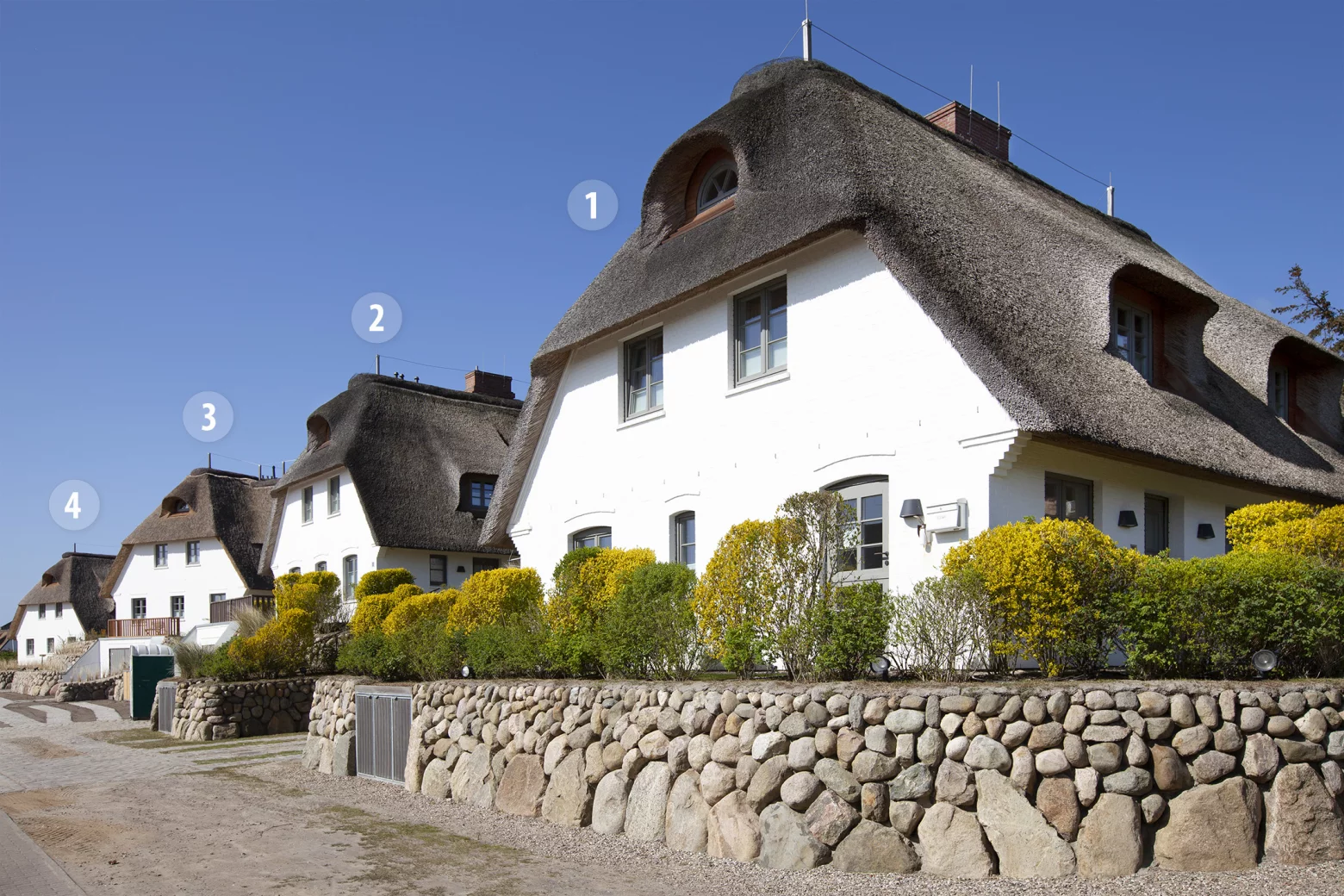 Außenansicht Häuser 1 bis 4